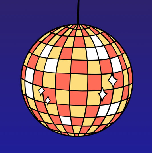 Rood-wit-geel discobal